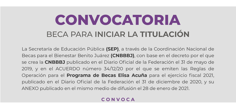 Beca para Iniciar la Titulación