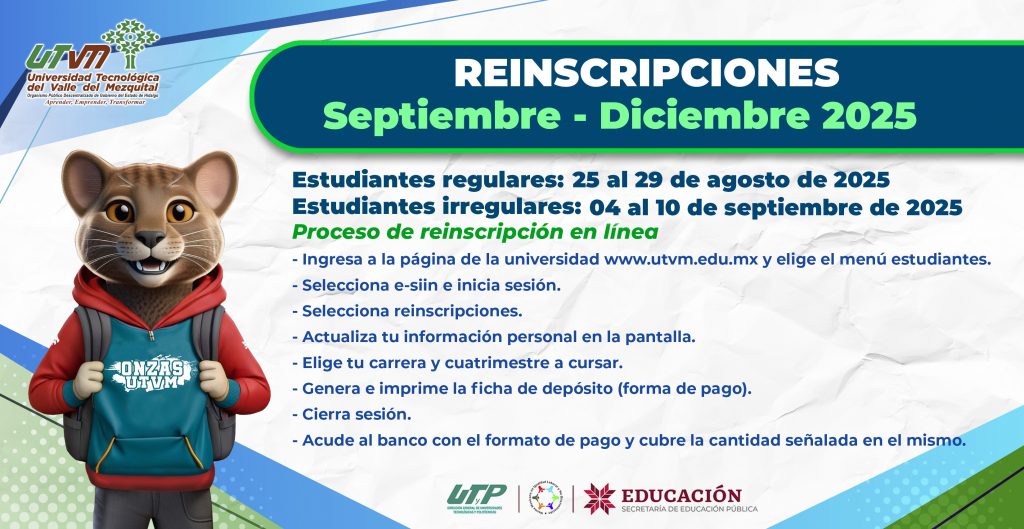 Reinscripciones septiembre -diciembre 2025